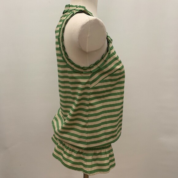 Outback Red Women's Top X-Small Green Beige Sleeveless Striped - Picture 6 of 9